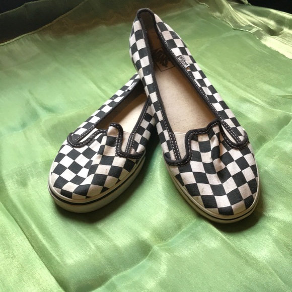 vans checkered flats